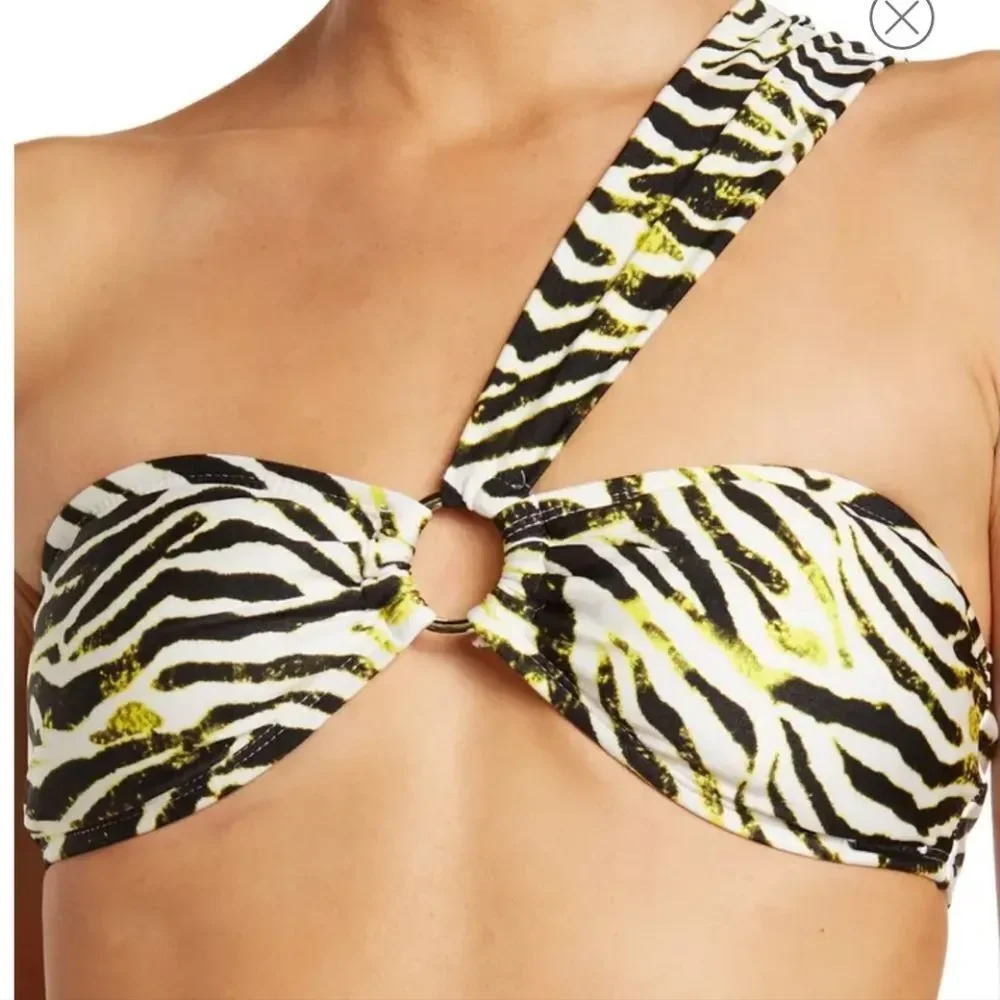 KENDALL + KYLIE Women's O-Ring Bandeau Bikini Top Sz Xlarge